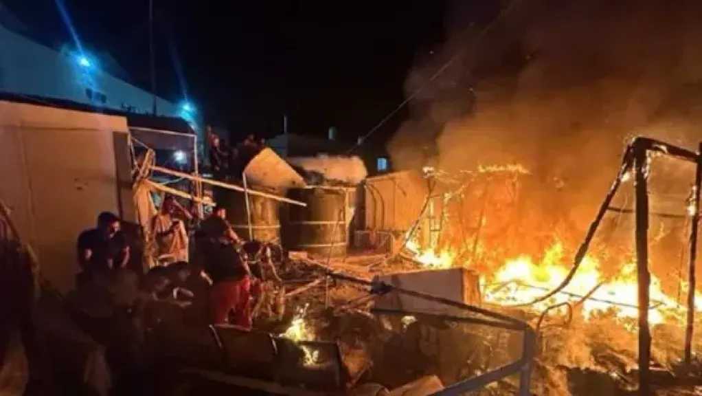 قوات الاحتلال الإسرائيلي تقصف خيمة نازحين في منطقة الشاليهات غرب غزة